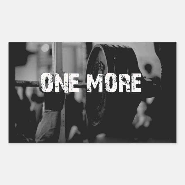 Sticker Rectangulaire Fitness Motivationnelle (Devant)