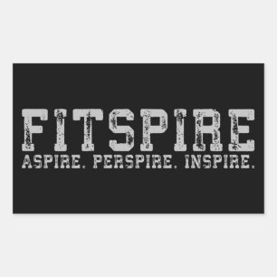 Sticker Rectangulaire Fitspire - Aspire, Perspire, Inspirer - Entraîneme