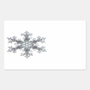 Sticker Rectangulaire Flacon de neige