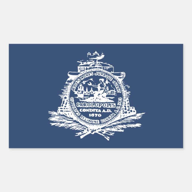 Sticker Rectangulaire Flag of Charleston, South Carolina (Devant)