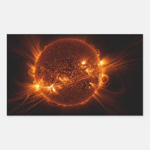 Sticker Rectangulaire Flares solaires