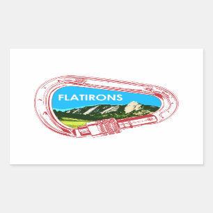 Sticker Rectangulaire Flatirons Escalade Carabiner