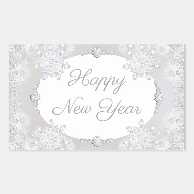 Sticker Rectangulaire Flèche blanche (Devant)