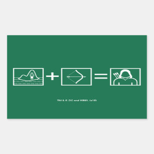 Sticker Rectangulaire Flèche   Équation de flèche verte