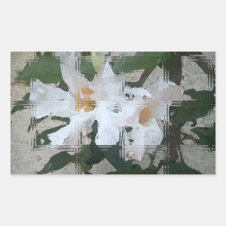 Sticker Rectangulaire Fleur blanche obstruée en verre