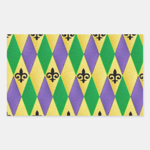 Sticker Rectangulaire Fleur de lis