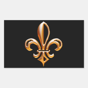 Sticker Rectangulaire Fleur de Lis