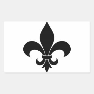 Sticker Rectangulaire Fleur de lis Motif