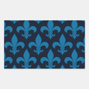 Sticker Rectangulaire Fleur de lis Motif Classic