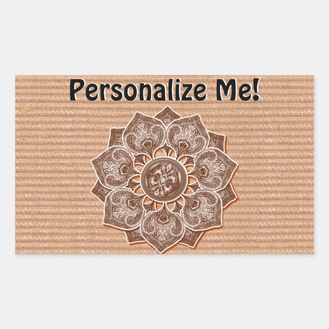 Sticker Rectangulaire Fleur Faux Fabric do-it-yourself Couleur Arrière - (Devant)