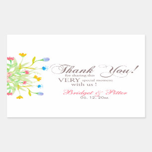 Sticker Rectangulaire Fleurs d'aquarelle modernes