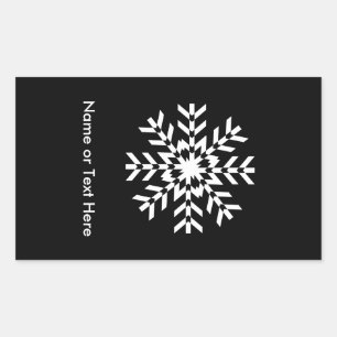 Sticker Rectangulaire Flocon de neige triangulaire Noël géométrique