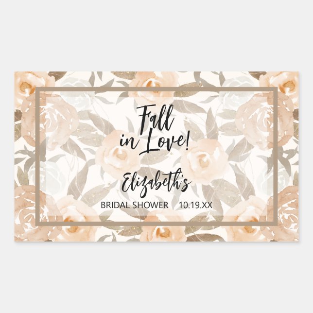 Sticker Rectangulaire Floral d'automne rustique (Devant)