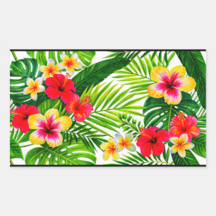 Sticker Rectangulaire Flore tropicale