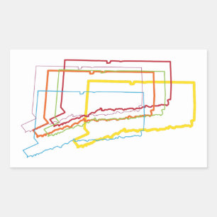 Sticker Rectangulaire flou de fierté de connexion