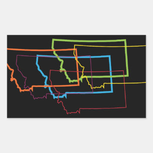 Sticker Rectangulaire flou de la fierté montana