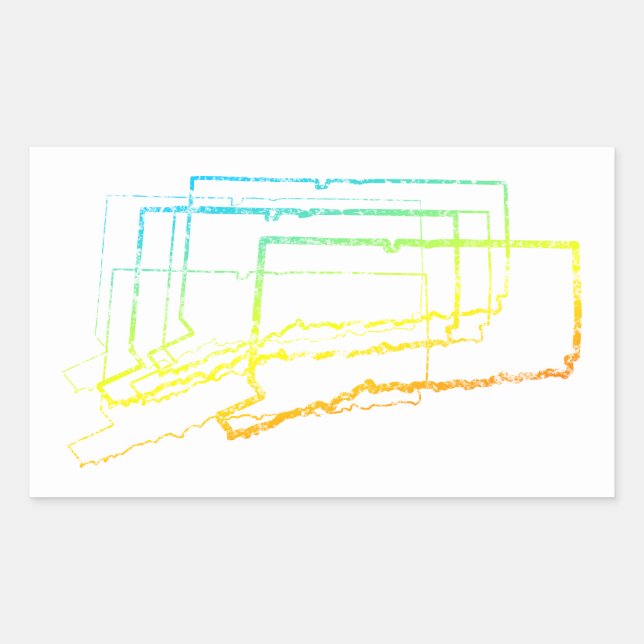 Sticker Rectangulaire flou de refroidissement de connexion (Devant)