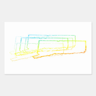 Sticker Rectangulaire flou de refroidissement de connexion