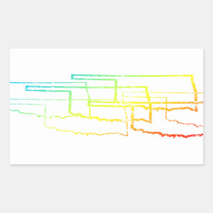 Sticker Rectangulaire flou de refroidissement de l'oklahoma