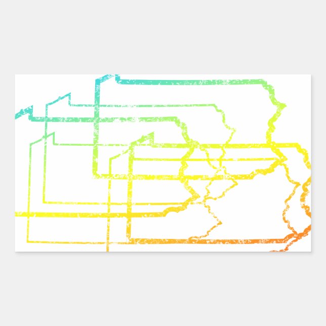 Sticker Rectangulaire flou de refroidissement pennsylvanie (Devant)