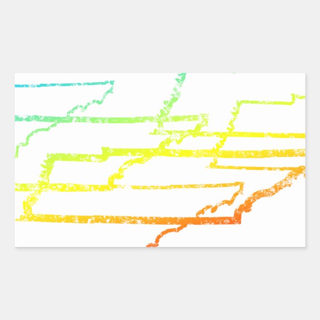 Sticker Rectangulaire flou de refroidissement tennessee (Devant)