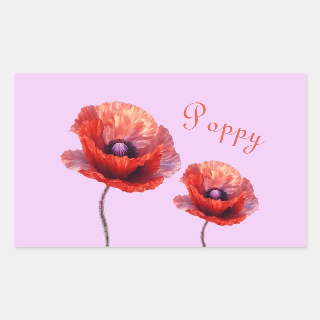Sticker Rectangulaire Flower (Devant)