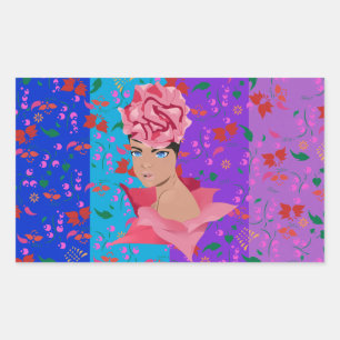 Sticker Rectangulaire Flower Renewal