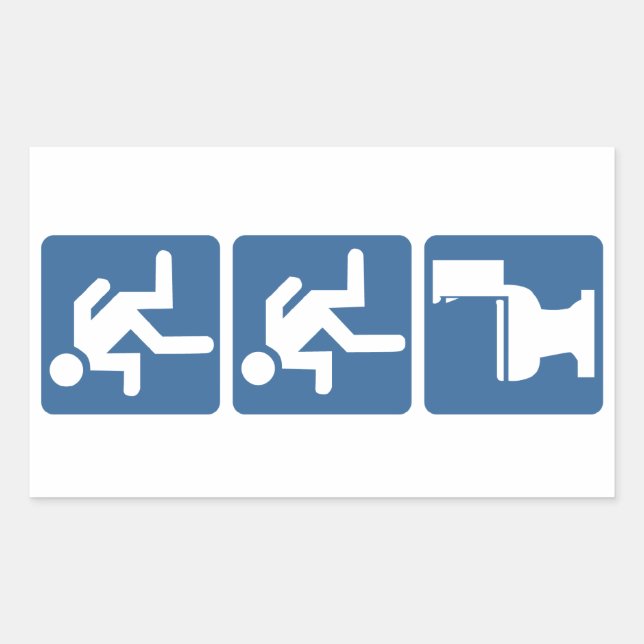 Sticker Rectangulaire Flush du coureur (Devant)