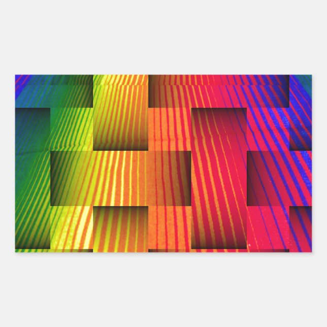 Sticker Rectangulaire Flux d'amour_ (Devant)