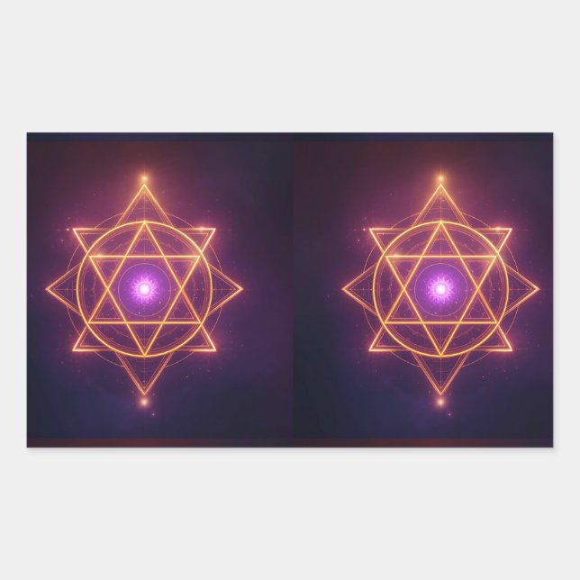 Sticker Rectangulaire Flux d'énergie divine Diwali | ArtivaNest (Devant)