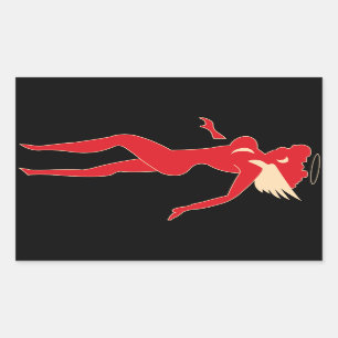 Sticker Rectangulaire Flying Tigers - L'Ange de l'Enfer