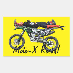Sticker Rectangulaire FMX - Stunt III de motocross aérien libre