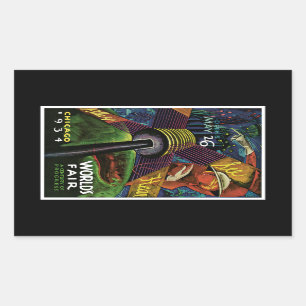 Sticker Rectangulaire Foire mondiale de Chicago 1934