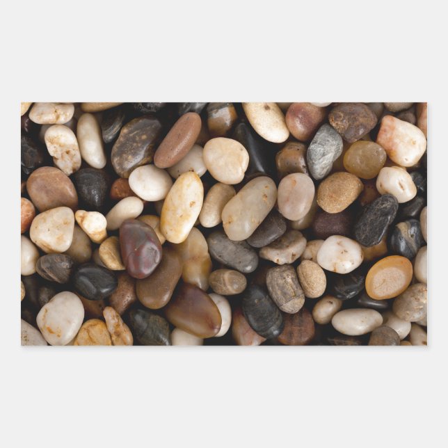 Sticker Rectangulaire Fond de galets (Devant)