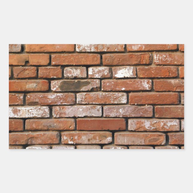 Sticker Rectangulaire Fond de mur en briques (Devant)