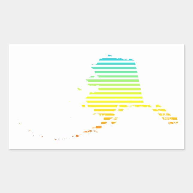 Sticker Rectangulaire fondu de refroidissement de l'alaska (Devant)