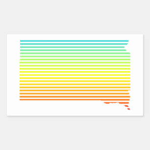 Sticker Rectangulaire fondu de refroidissement du dakota sud