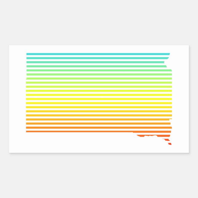 Sticker Rectangulaire fondu de refroidissement du dakota sud (Devant)