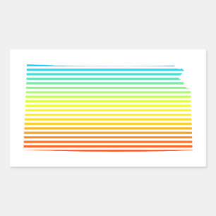 Sticker Rectangulaire fondu de refroidissement du kansas