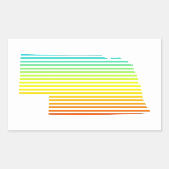 Sticker Rectangulaire fondu de refroidissement du nebraska (Devant)