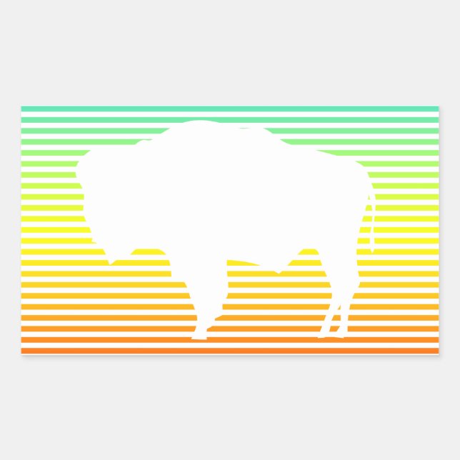 Sticker Rectangulaire fondu de refroidissement du wyoming (Devant)