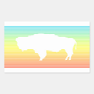 Sticker Rectangulaire fondu de refroidissement du wyoming