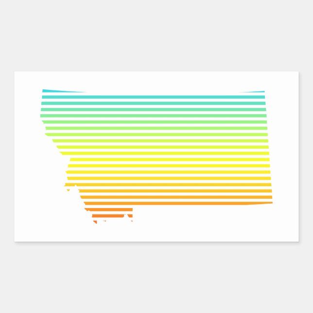 Sticker Rectangulaire fondu de refroidissement montana (Devant)