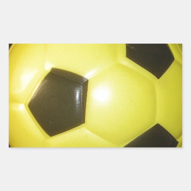 Sticker Rectangulaire Football jaune et noir. (Devant)