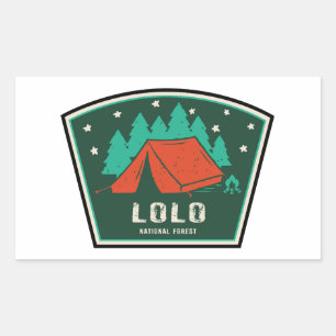 Sticker Rectangulaire Forêt nationale de Lolo Camping Montana