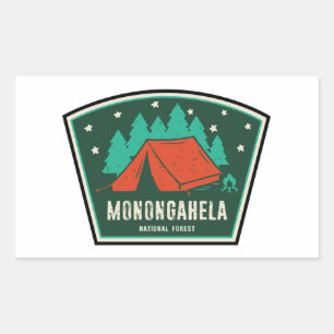 Sticker Rectangulaire Forêt nationale de Monongahela Camping en Virginie