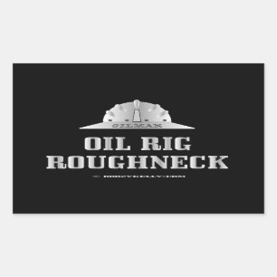 Sticker Rectangulaire Foreur de plate-forme pétrolière, gaz, plouc,