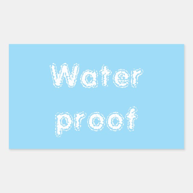 Sticker Rectangulaire Forfait Water Proof Splash Free Bue White 2025 (Devant)