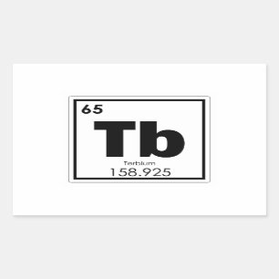 Sticker Rectangulaire Formule chimique du symbole d'élément chimique du 