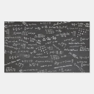 Sticker Rectangulaire Formules Et Numéros De Maths De Tableau Noir